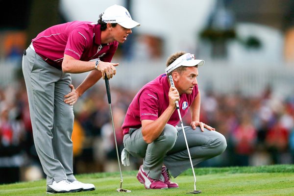 Ian Poulter and Rory McIlroy Ryder Cup 2012