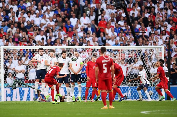 Mikkel Damsgaard Denmark scores v England Semi Final Euro 2020 
