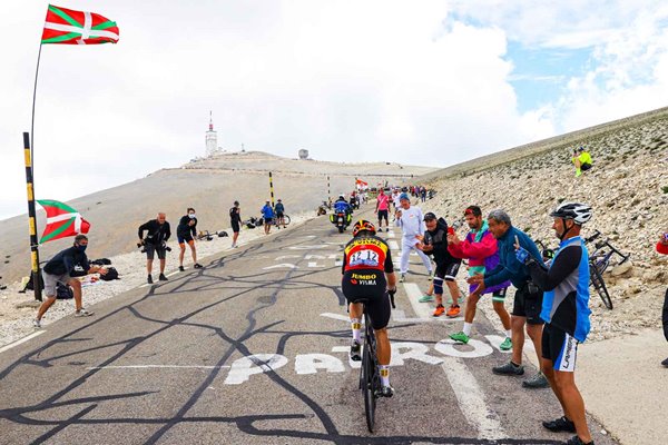 Wout Van Aert Belgium climbs Mont Ventoux Tour de France 2021