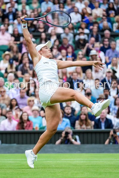 Ashleigh Barty Australia overhead volley Wimbledon 2021
