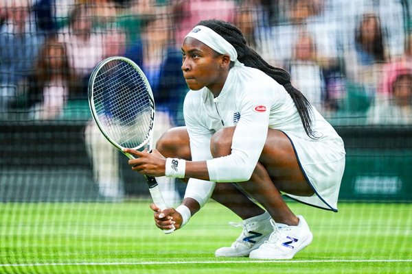 Coco Gauff United States Doubles action Wimbledon 2021