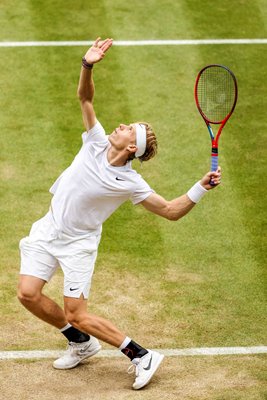 Denis Shapovalov Canada serves Quarter Final Wimbledon 2021