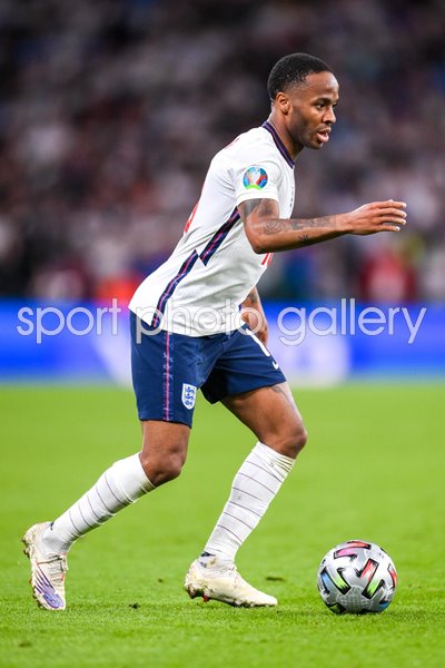 Raheem Sterling England on the ball v Denmark Semi Final Euro 2020 