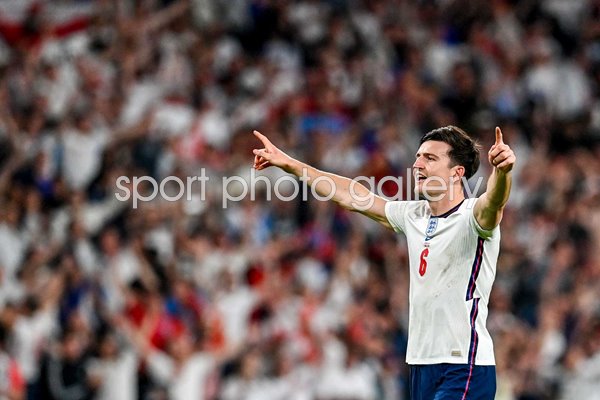 Harry Maguire England celebrates win v Denmark Semi Final Euro 2020 