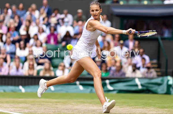 Karolina Pliskova Czech Republic backhand semi final Wimbledon tennis 2021