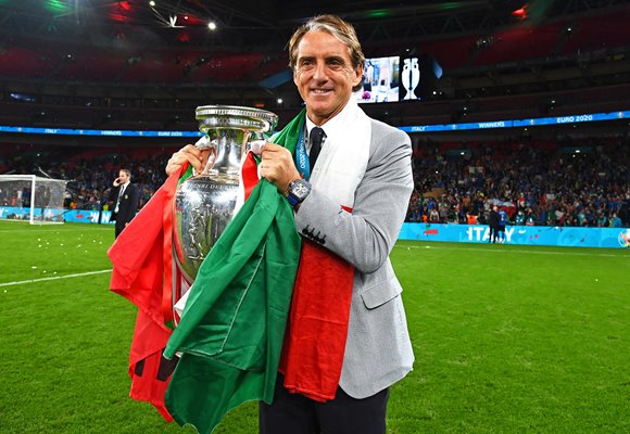 Roberto Mancini Head Coach Italy celebrates Euro 2020 Final