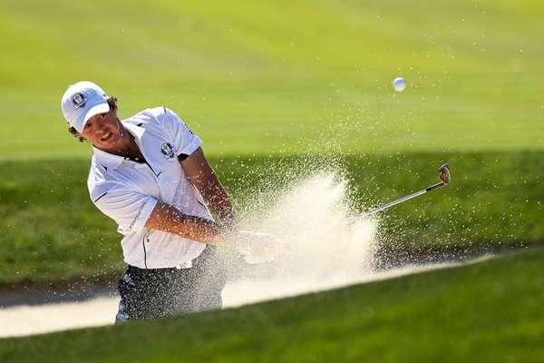 Rory McIlroy bunker action Ryder Cup 2012