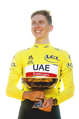 Tadej Pogačar Tour de France Champion Yellow Jersey Paris 2021 