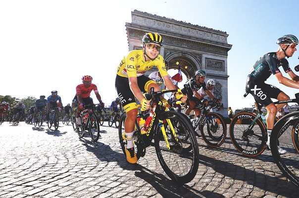 Tadej Pogacar Slovenia Arc De Triomphe Paris Stage 21 Tour de France 2021 