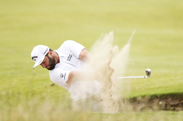 Jon Rahm Spain bunker shot Royal St George's The Open 2021