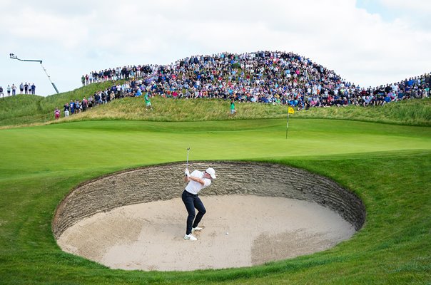 Rory McIlroy bunker shot 6th hole Royal St George's The Open 2021