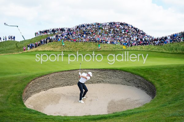 Rory McIlroy bunker shot 6th hole Royal St George's The Open 2021