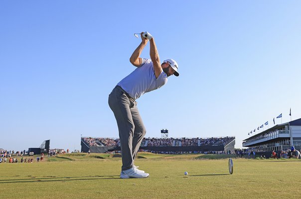 Dustin Johnson USA 16th Tee Royal St George's The Open 2021