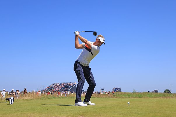 Marcel Siem Germany drives 2nd Hole Royal St George's The Open 2021