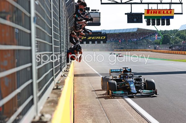 Lewis Hamilton Mercedes celebrates British Grand Prix Silverstone 2021