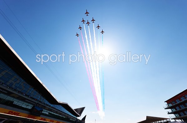 Red Arrows display above Silverstone British Grand Prix 2021