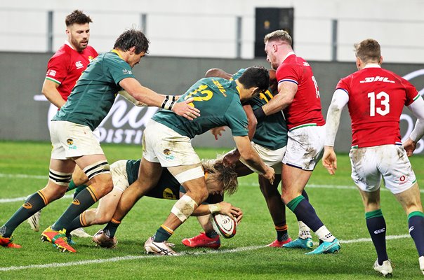 Faf de Klerk South Africa scores v British & Irish Lions 1st Test 2021