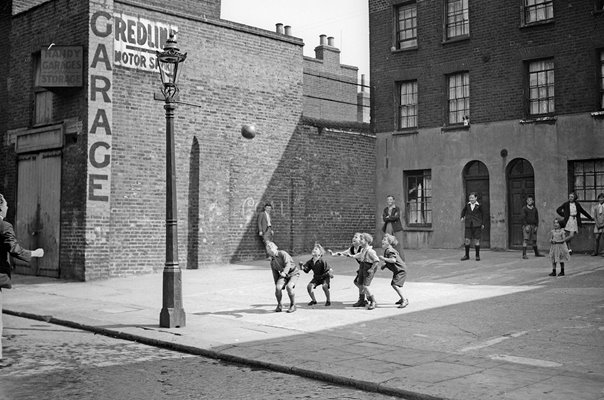 Boys play Street Football 1933