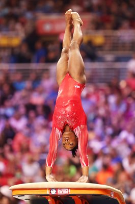Simone Biles vault US Gymnastic Trials St Louis Missouri 2021