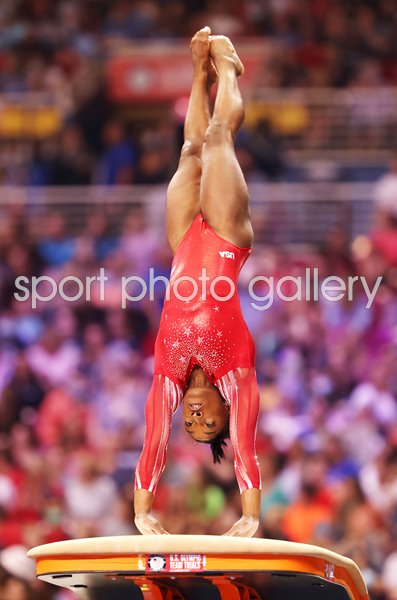 Simone Biles vault US Gymnastic Trials St Louis Missouri 2021