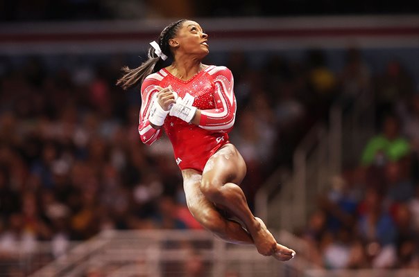 Simone Biles uneven bars US Gymnastics Trials St Louis 2021