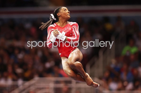 Simone Biles uneven bars US Gymnastics Trials St Louis 2021