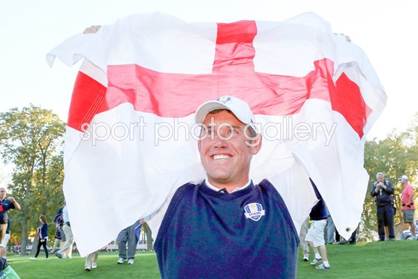 Lee Westwood celebrates Ryder Cup 2012