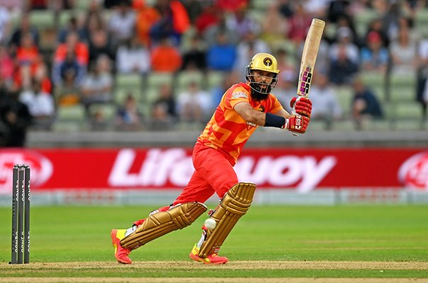 Moeen Ali Birmingham Phoenix bats v London Spirit Hundred 2021