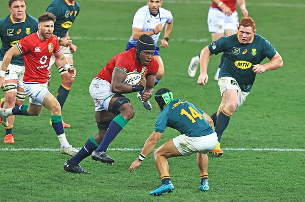 Maro Itoje British & Irish Lions v Cheslin Kolbe South Africa 3rd Test 2021