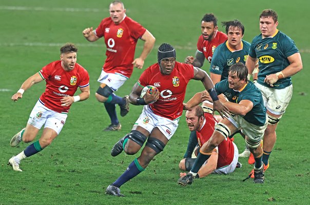 Maro Itoje British & Irish Lions breaks v South Africa 3rd Test 2021