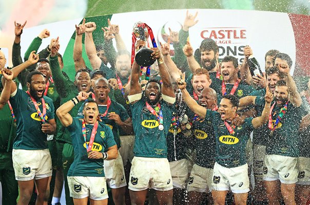 Siya Kolisi and South Africa celebrate Lions Series Win 2021