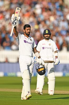 KL Rahul India celebrates century v England Lord's 2021