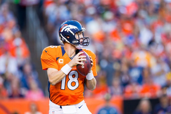 Peyton Manning Quarterback Denver Broncos 2014 Playoffs