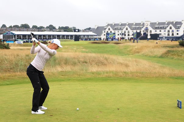 Anna Nordqvist Sweden 16th tee Women's British Open Carnoustie 2021