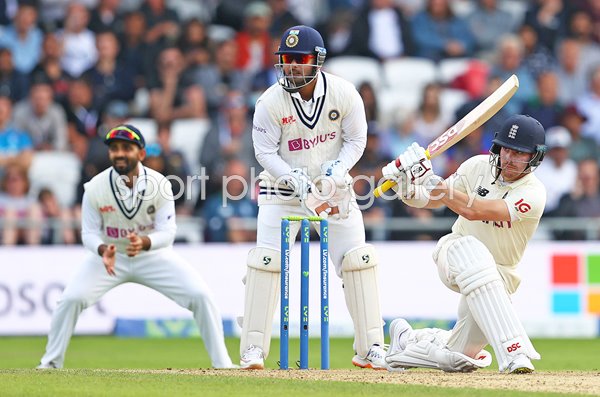 Rory Burns England sweep shot v India Headingley Test Match 2021