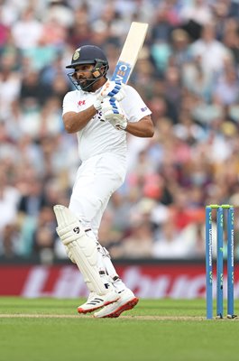 Rohit Sharma India batting v England Oval Test 2021