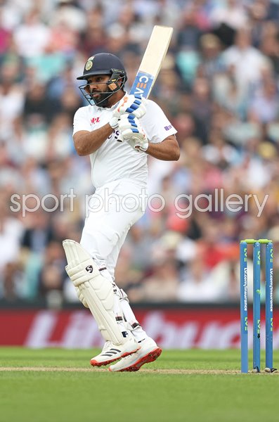 Rohit Sharma India batting v England Oval Test 2021