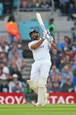 Rohit Sharma India hits a six v England Oval Test Match 2021