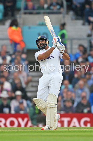 Rohit Sharma India hits a six v England Oval Test Match 2021