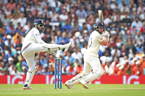 Ollie Pope England batting v India Oval Test Match 2021