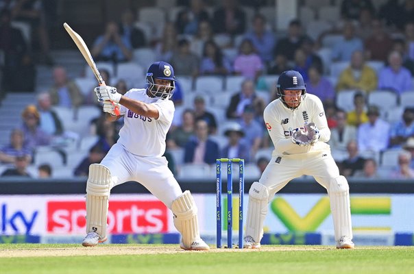 Rishabh Pant India square cuts v England Oval Test Match 2021