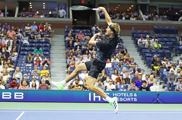Alexander Zverev Germany overhead smash US Open New York 2021