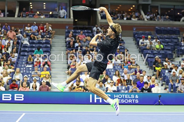 Alexander Zverev Germany overhead smash US Open New York 2021