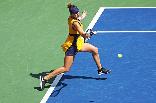 Belinda Bencic Switzerland Forehand Quarter Final US Open 2021  