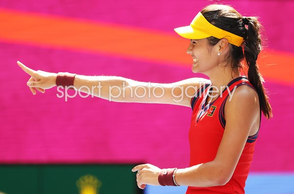 Emma Raducanu Great Britain celebrates Quarter Final win US Open 2021  
