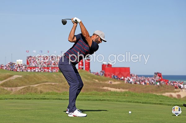 Dustin Johnson USA 6th Tee Day 1 Fourballs Ryder Cup 2020
