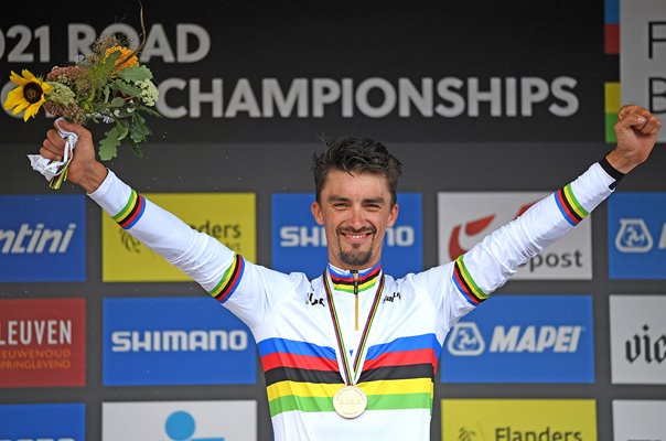 Julian Alaphilippe France Road World Champion Leuven Belgium 2021 