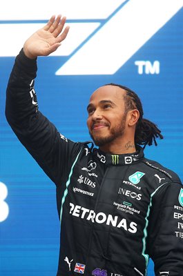 Lewis Hamilton Great Britain celebrates 100th Grand Prix win Russia 2021