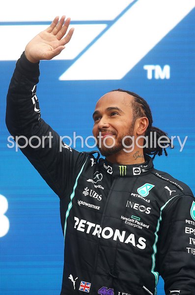Lewis Hamilton Great Britain celebrates 100th Grand Prix win Russia 2021