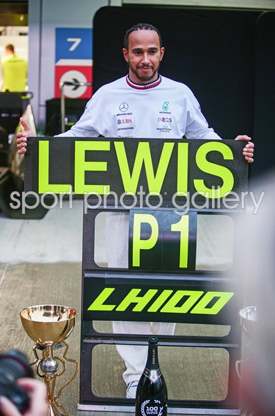 Lewis Hamilton Mercedes & Great Britain 100 Grand Prix Win Russia 2021
